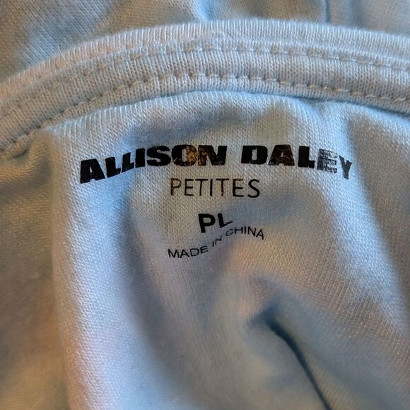 Allison Daley Embellished Shirt Beaded Coastal Granny Top Size Petite Large - Picture 5 of 5